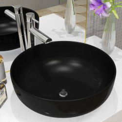 Sonata Керамична мивка кръгла черна 41,5x13,5 см - Мивки и Смесители