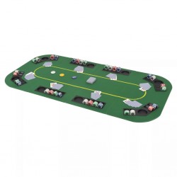 Sonata Сгъваем покер плот за маса за 8 играчи, правоъгълен, зелен - Спортни Игри