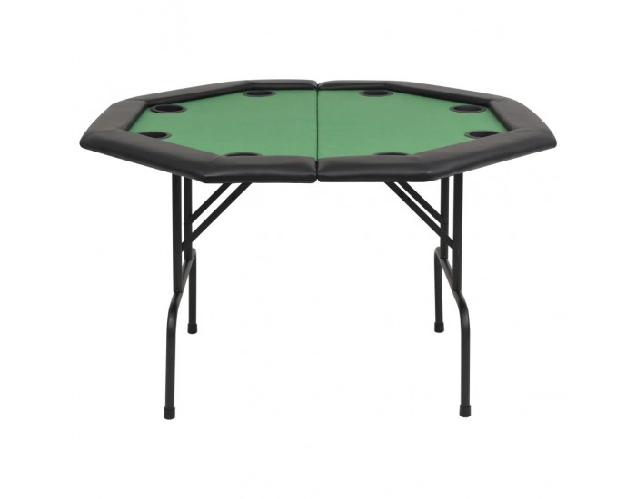 Sonata Сгъваема покер маса за 8 играчи, осмоъгълна, зелена -