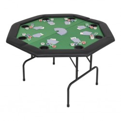 Sonata Сгъваема покер маса за 8 играчи, осмоъгълна, зелена - Спортни Игри