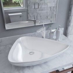 Sonata Керамична мивка, бяла, триъгълна, 645x455x115 мм - Мивки и Смесители