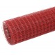 Sonata Стоманена мрежа PVC покритие квадратни отвори 25x0,5 м червена -