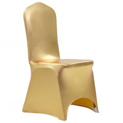 Sonata 6 бр калъфа за столове, еластични, златисти - Калъфи за мебели