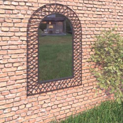 Sonata Градинско стенно огледало с рамка, 50x80 см, черно - Огледала