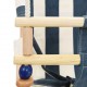 Sonata Бебешка люлка с предпазен колан, памук, дърво, синя -