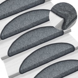 Sonata 15 бр стелки за стълбища, тъмносиви, 56x17x3 см - Изтривалки и Поставки за чадъри