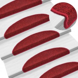 Sonata 15 бр стелки за стълбища, бордо червени, 56x17x3 см - Изтривалки и Поставки за чадъри
