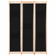 Sonata Параван за стая, 3 панела, черен, 120x170x4 cм, текстил -