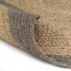 Sonata Ръчно тъкан килим от юта, сив кант, 90 см -