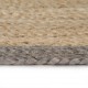 Sonata Ръчно тъкан килим от юта, сив кант, 90 см -