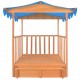 Sonata Детска къща за игра с пясъчник, дърво, синьо, UV50 -