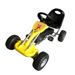 Sonata Детски картинг с педали, цвят жълт - Детски превозни средства