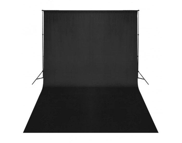 Sonata Фотографски фон, памук, черен, 500х300 см -