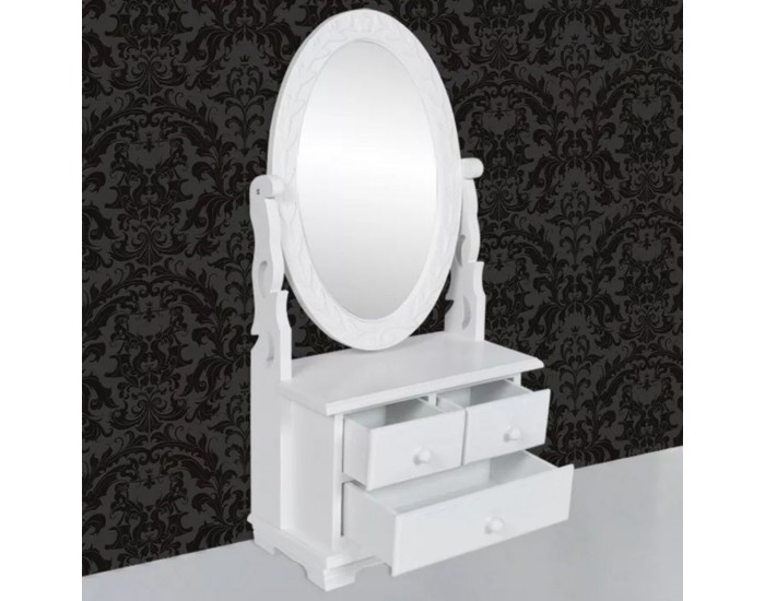 Sonata Тоалетка с регулируемо овално огледало, МДФ -