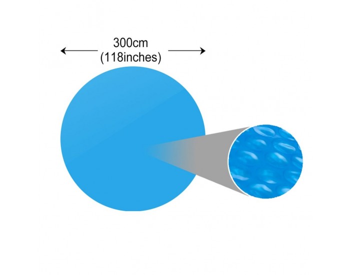 Sonata Плаващо соларно кръгло покривало за басейн, PE, 300 см, синьо -