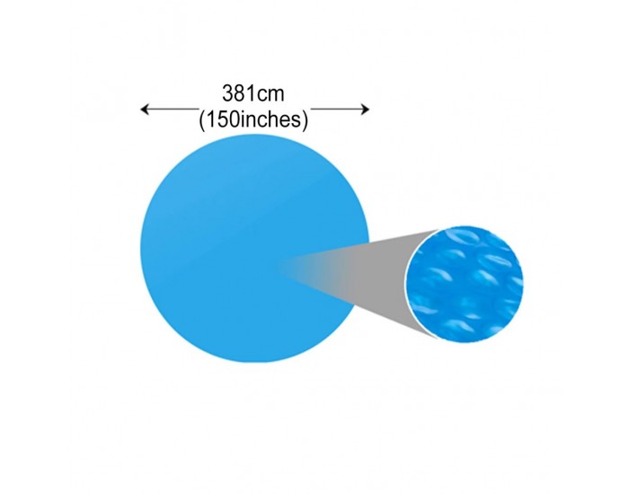 Sonata Плаващо соларно кръгло покривало за басейн, PE, 381 см, синьо -