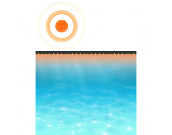 Sonata Плаващо соларно кръгло покривало за басейн, PE, 381 см, синьо -
