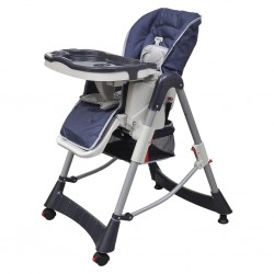 Sonata Бебешки стол за хранене, тъмносин, регулируема височина - Мебели за детска стая