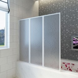 Сгъваем параван за баня с 3 панела, 117 x 120 см - Продукти за баня и WC