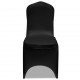 Еластични калъфи за столове, черни – 6 броя -