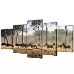 Декоративни панели за стена Зебри, 100 x 50 см - Картини, Плакати, Пъзели