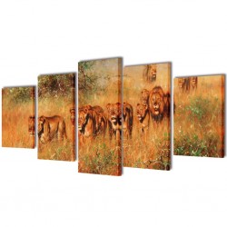 Декоративни панели за стена Лъвове, 200 x 100 см - Картини, Плакати, Пъзели