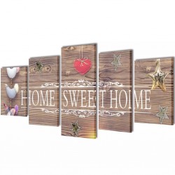 Декоративни панели за стена Home Sweet Home, 100 x 50 см - Картини, Плакати, Пъзели