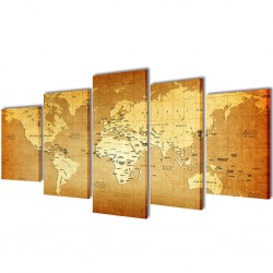 Декоративни панели за стена Карта на света, 200 x 100 см - Картини, Плакати, Пъзели
