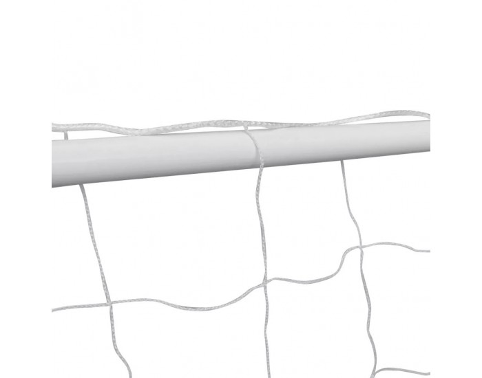 Sonata Футболна врата с мрежа, 182x61x122 см, стомана, бяла -