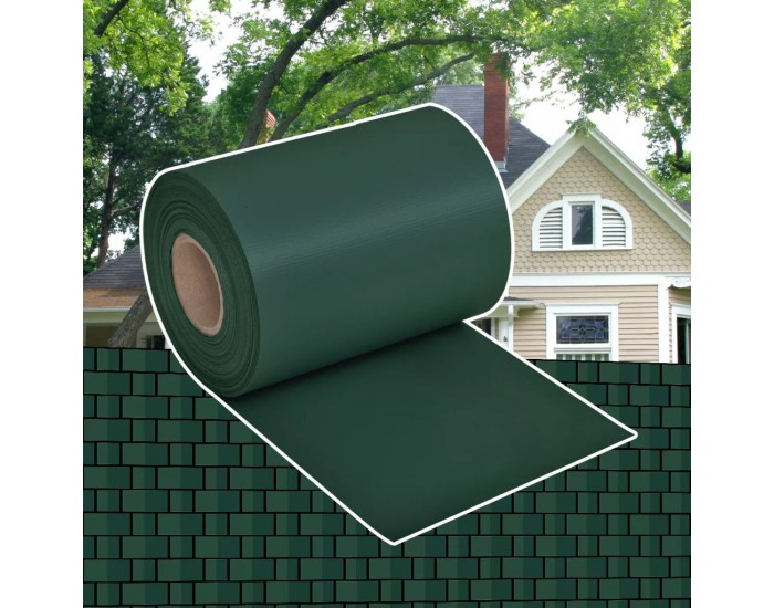 Покривало за ограда от PVC, ролка 70 x 0,19 м, зелено -
