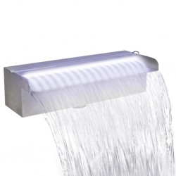 Sonata Правоъгълен фонтан за басейн, LED, неръждаема стомана, 30 см - Басейни и Спа