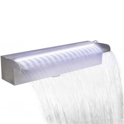 Sonata Правоъгълен фонтан за басейн, LED, неръждаема стомана, 45 см - Басейни и Спа
