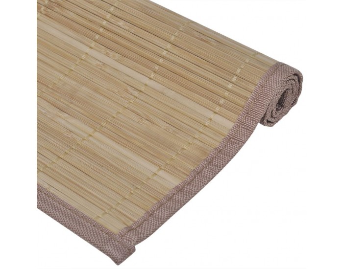 Бамбукови подложки за хранене 30 x 45 см, кафяви - 6 бр -
