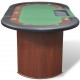 Sonata Покер маса за 10 играчи с дилър зона и табла за чипове, зелена -