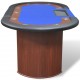 Sonata Покер маса за 10 играчи с дилър зона и табла за чипове, синя -