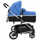 Sonata Детска / бебешка количка 2-в-1, алуминий, синьо и черно -