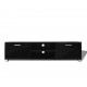 Sonata ТВ шкаф с гланцово покритие, черен, 140x40.3x34.7 cм -