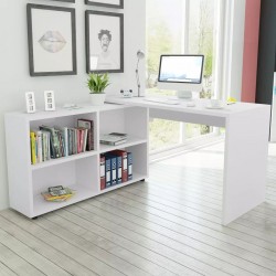 Sonata Ъглово бюро с четири рафта, бяло - Комплекти Мебели