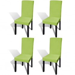 Sonata Покривни калъфи за столове, еластични, 4 бр, зелени - Калъфи за мебели