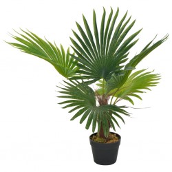 Sonata Изкуствено растение палма със саксия, зелено, 70 см - Изкуствени цветя