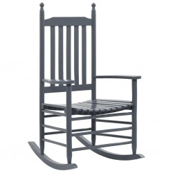 Sonata Люлеещ се стол с извита седалка, сив, дърво - Градински столове