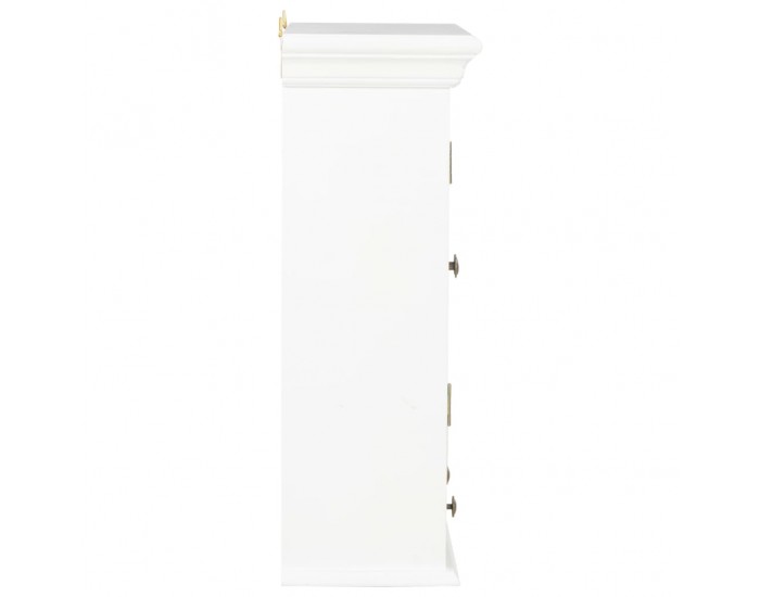 Sonata Шкаф за стена, бял, 49x22x59 см, масивна дървесина -