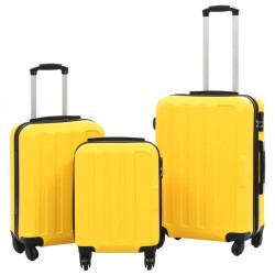 Sonata Комплект твърди куфари с колелца, 3 бр, жълти, ABS - Куфари и Чанти