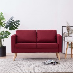 Sonata 2-местен диван, текстил, виненочервен - Мека мебел