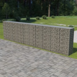 Sonata Габионна стена с капаци, поцинкована стомана, 600х50х150 см - Двор и Градина