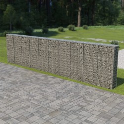 Sonata Габионна стена с капаци, поцинкована стомана, 600х30х150 см - Огради