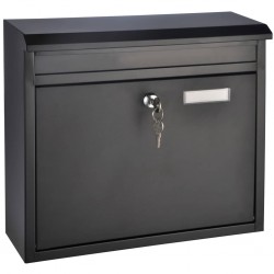 HI Пощенска кутия, черна, 36x12x32 см - Външни Структури