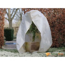 Nature Зимно поларено покривало с цип, 70 гр/м², бежово, 2x2,5 м - Аксесоари за градина