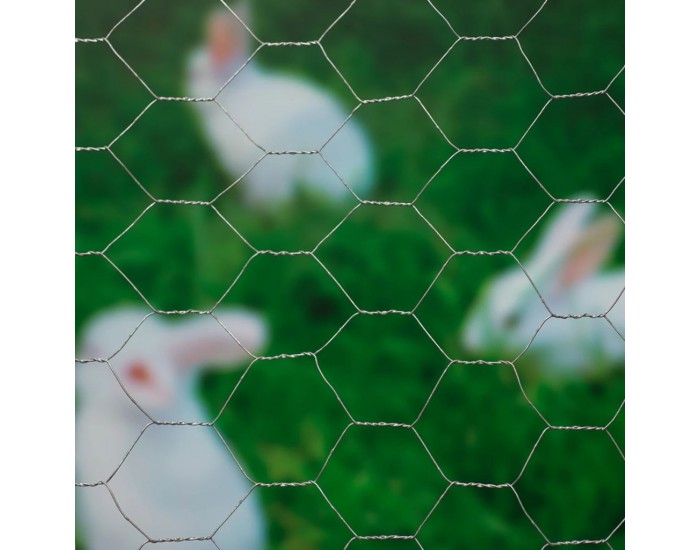 Nature Телена мрежа хексагонална 0,5x2,5 м 25 мм поцинкована стомана