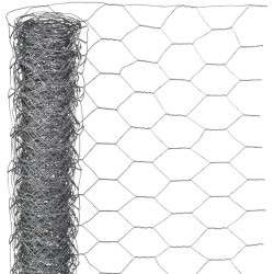 Nature Телена мрежа хексагонална 0,5x10 м 25 мм поцинкована стомана - Огради